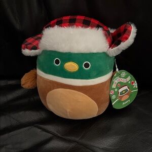 Squishmallows Plush Avery Duck with Christmas Hat